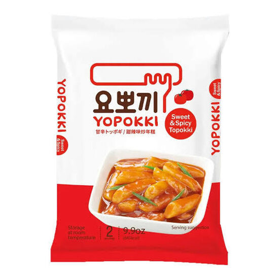 Yopokki Tteokbokki Riisikoogi Mais Magus & Vürtsikas 140g